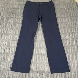 Chef Works Mens Navy Blue Cargo Work Pants Size 34x32 Flat Front Utility